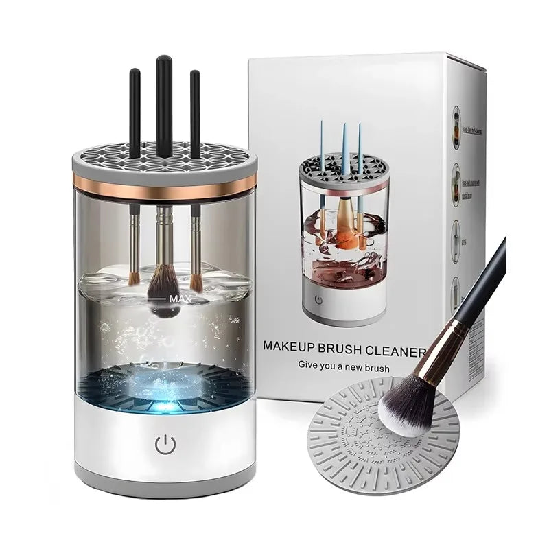 USB Plug Portable Electric Makeup Brush Cleaner with Rubber Makeup Machine Electric Quick Cleaner Cleaning Brush Collar Brushes