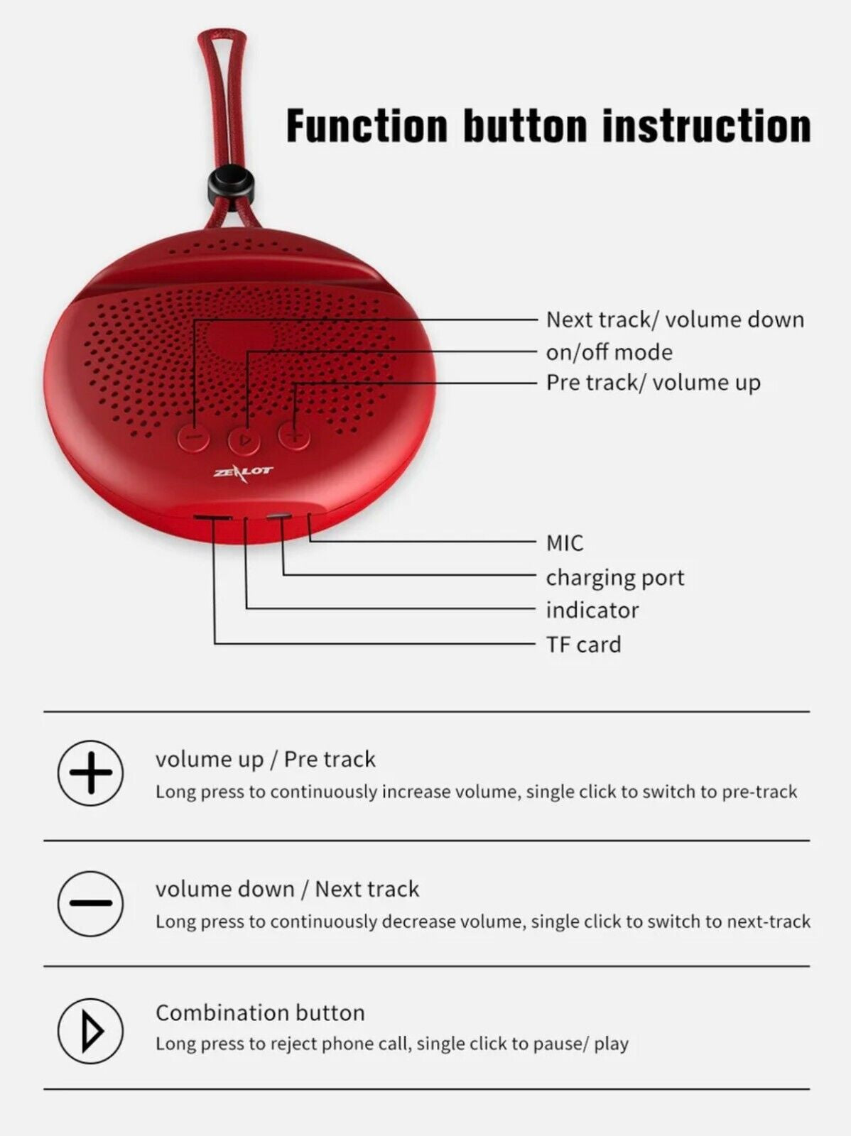 Portable Wireless Bluetooth Speaker Stereo Bass Loud Stereo Bass Speakers USB FM