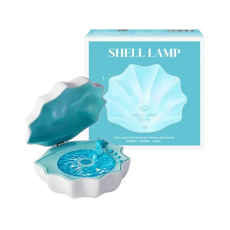 Versatile Portable Bluetooth Speaker with Retro Design, Colorful Projection Light, and White Noise Sleep Aid