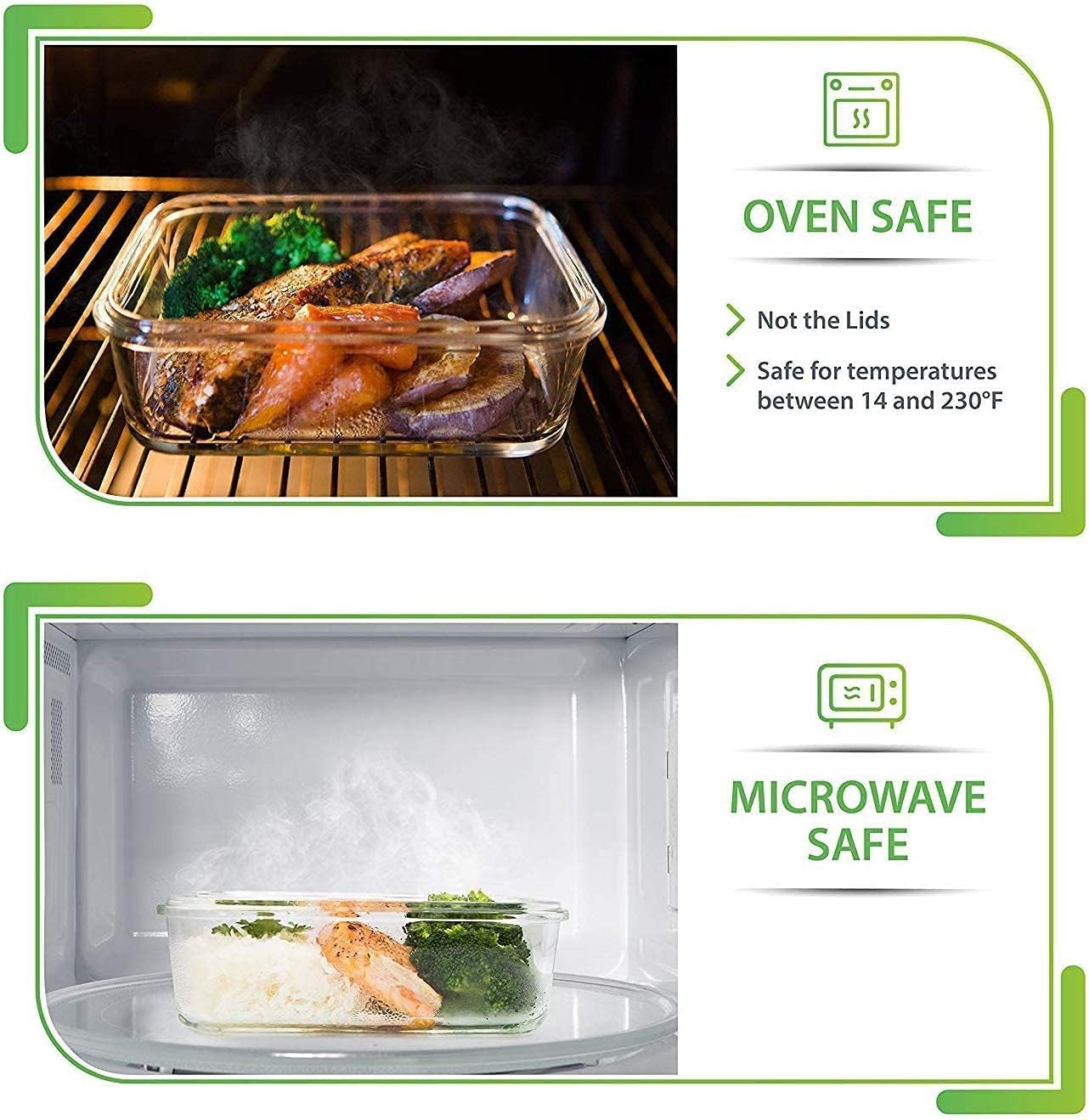 Revolutionize Your Meal Prep with the 5-Pack Airtight Glass Food Storage Containers - Perfect for Healthy Living!