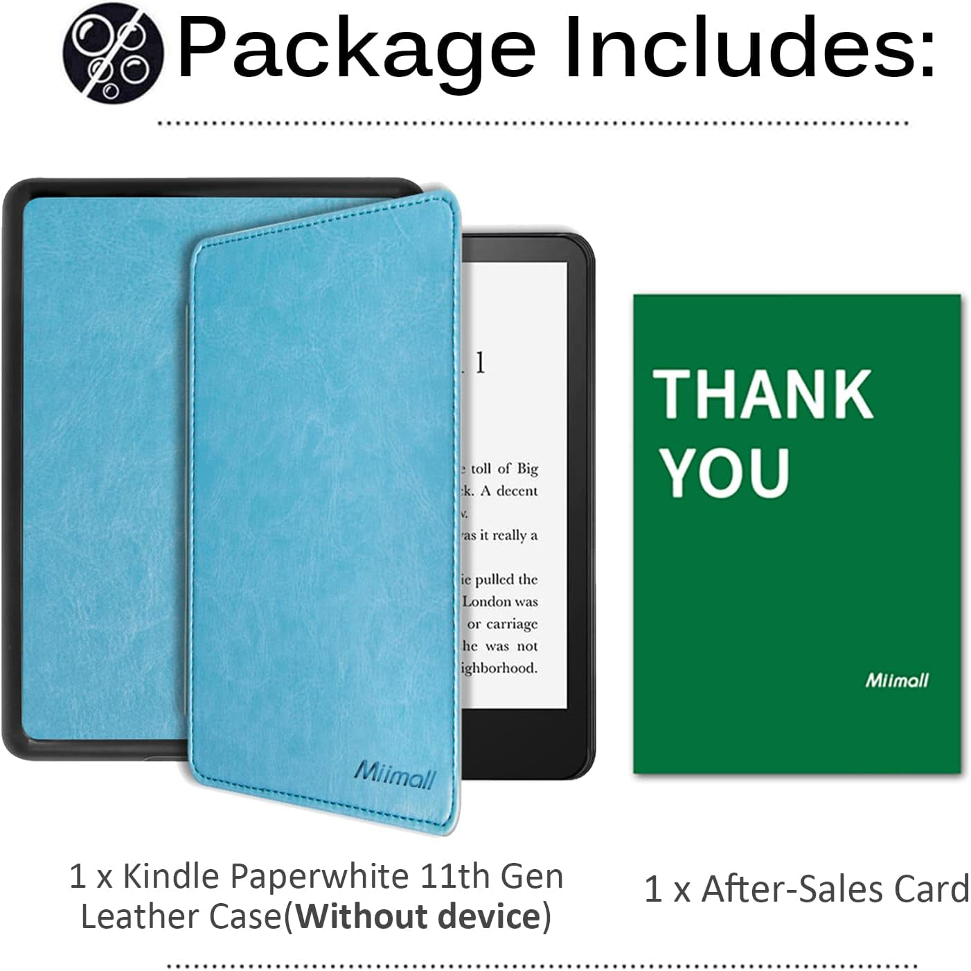 Compatible with Kindle Paperwhite 11Th Generation 2021 Leather Case with Hand Strap Leather Cover Cases for Kindle Paperwhite 11Th 2021 and Kindle Paperwhite Signature Edition 2021(Lightblue)
