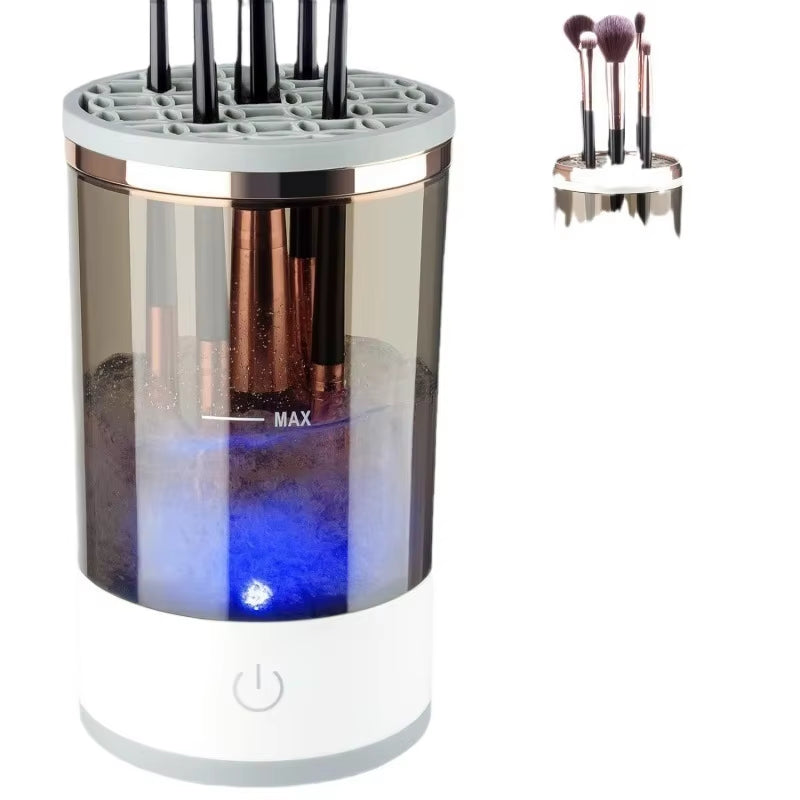 USB Plug Portable Electric Makeup Brush Cleaner with Rubber Makeup Machine Electric USB Quick Cleaner Cleaning Brush Collar Brus