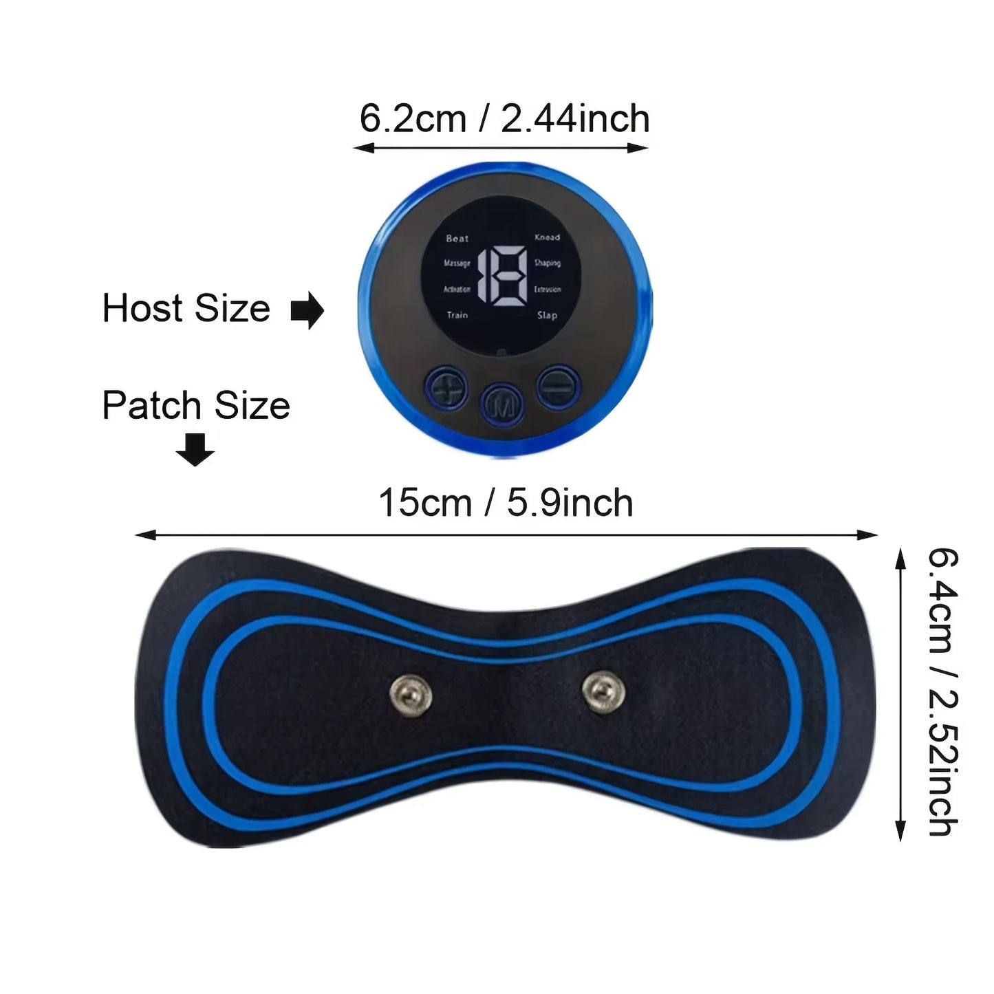 Experience Ultimate Relaxation with the Muscle Electric Massager - 8 Modes & 19 Strength Levels for Neck Relief