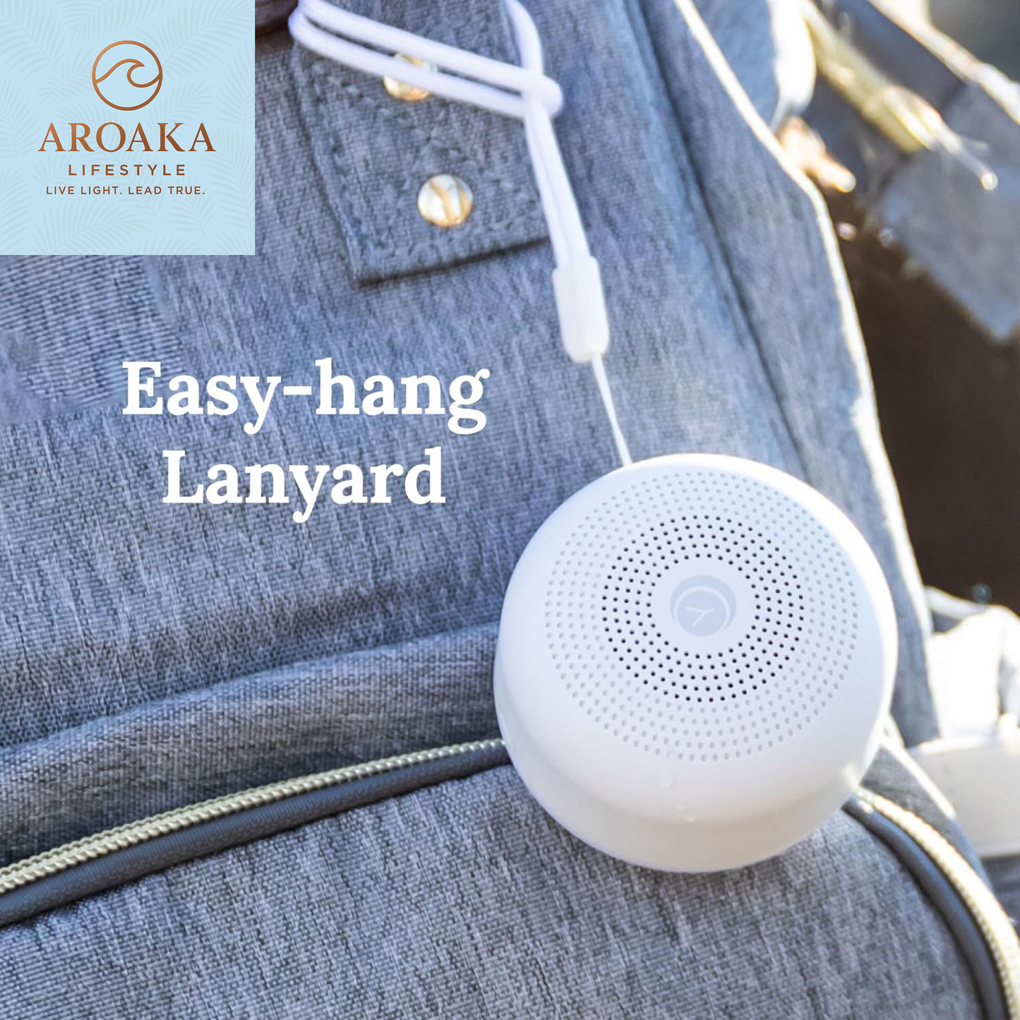 Mini Portable White Noise Machine with 6 Soothing Sounds and Adjustable Night Light - Ideal Sleep Therapy for Adults and Infants, USB Rechargeable with Convenient Carry Lanyard