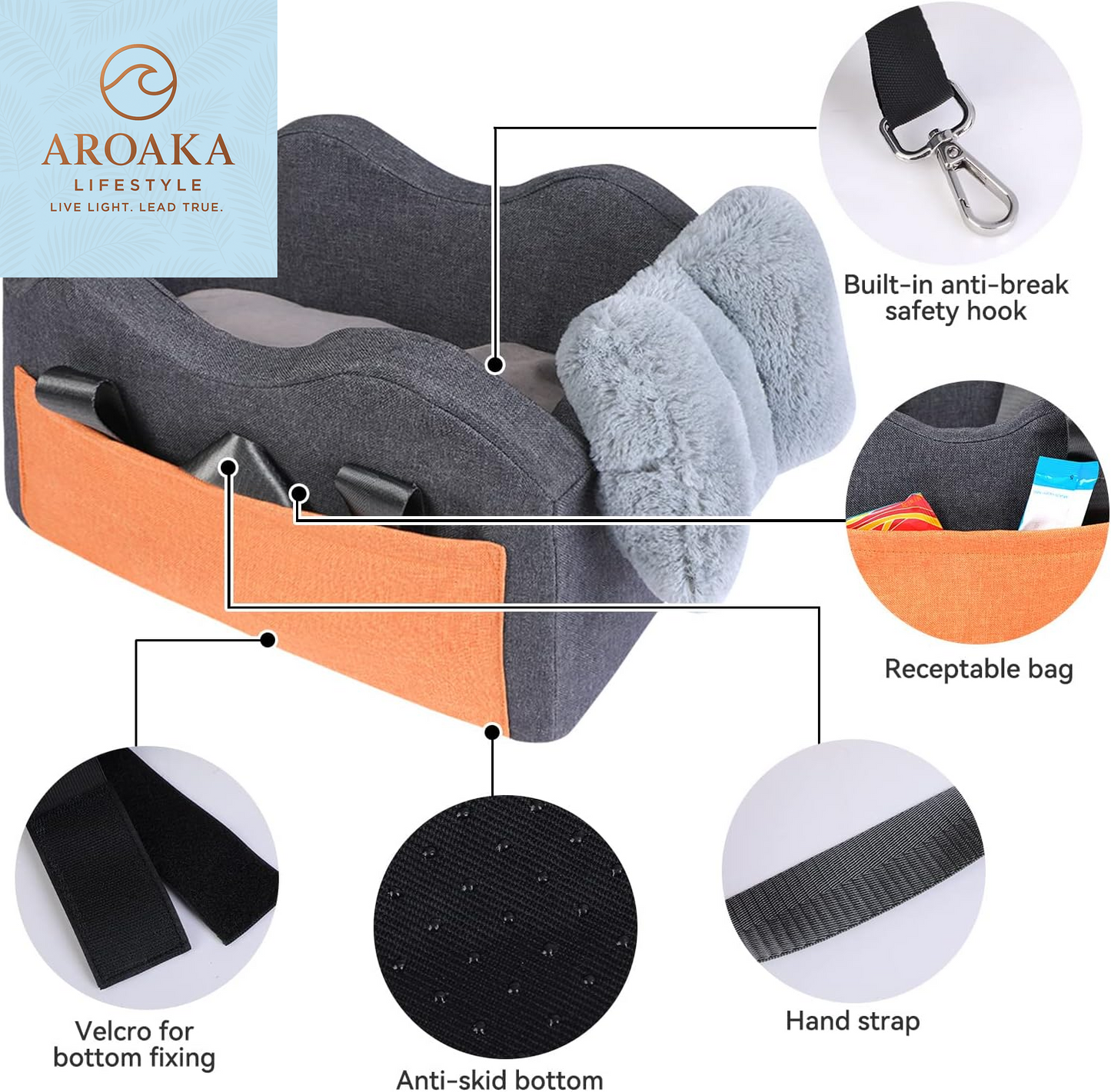 Cozy and Secure Dog Car Seat for Small Dogs - Perfect Booster Seat for Your Puppy on the Go!