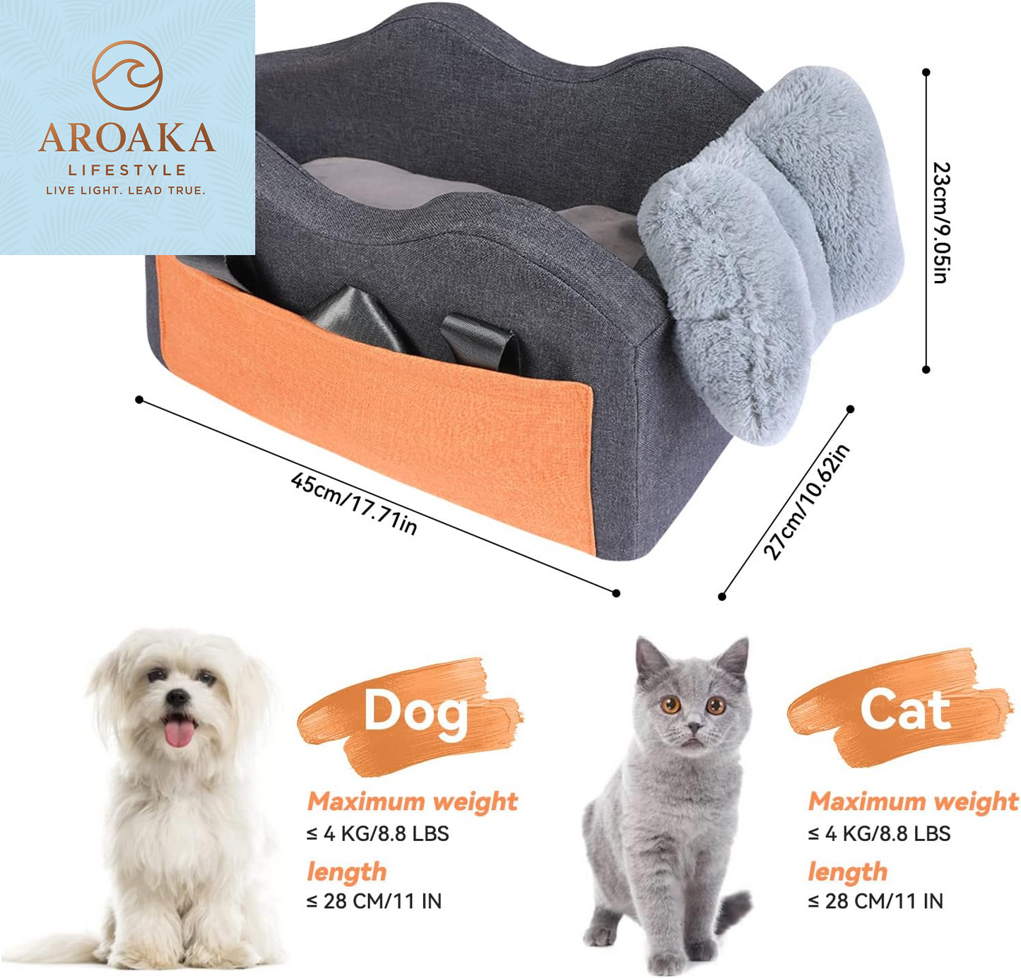 Cozy and Secure Dog Car Seat for Small Dogs - Perfect Booster Seat for Your Puppy on the Go!
