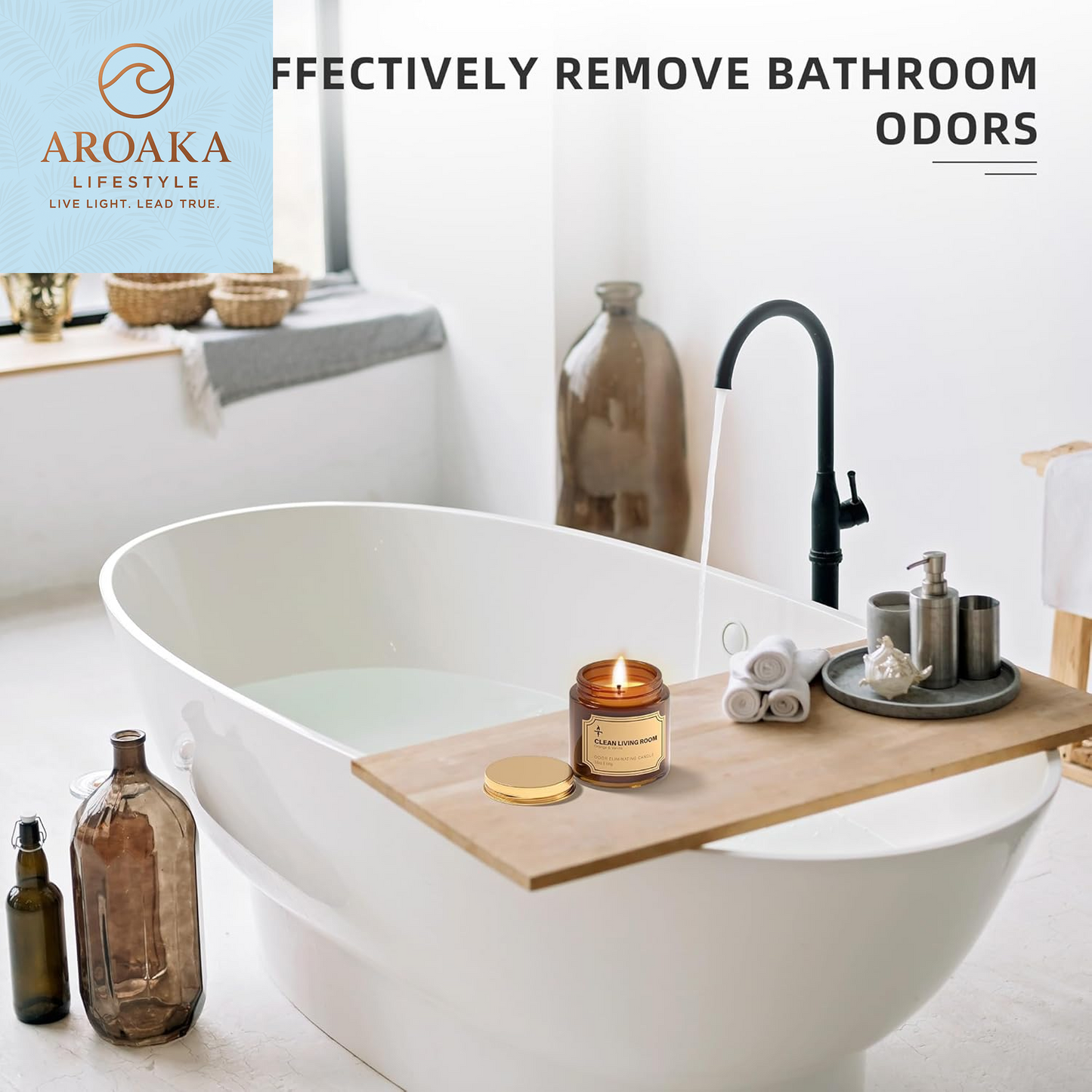 Transform Your Space with TRINIDa Scented Candle Set - 3 Pack Odor Eliminating Candles for a Fresh Home Experience!