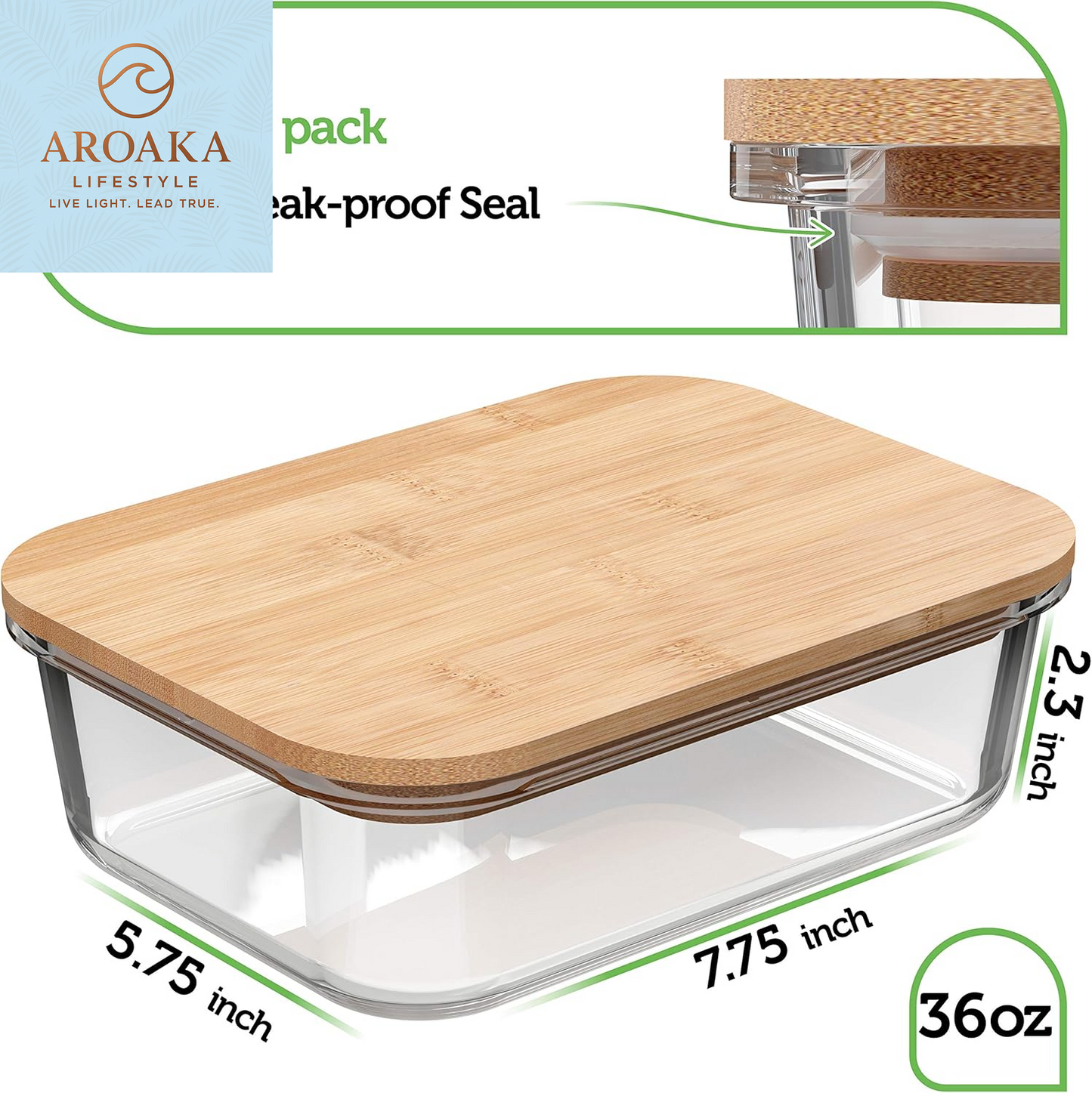 Transform Your Meal Prep with Premium Eco-Friendly 4-Pack Glass Food Storage Containers - Airtight, BPA-Free, and Multi-Functional Bamboo Lids!