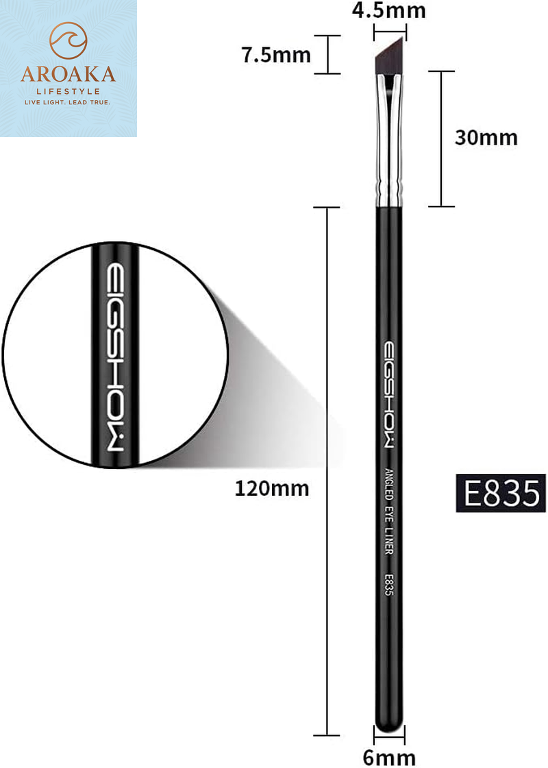 Precision Eyeliner Brush Set - 2PCS Angled Synthetic Brushes for Flawless Eye Makeup
