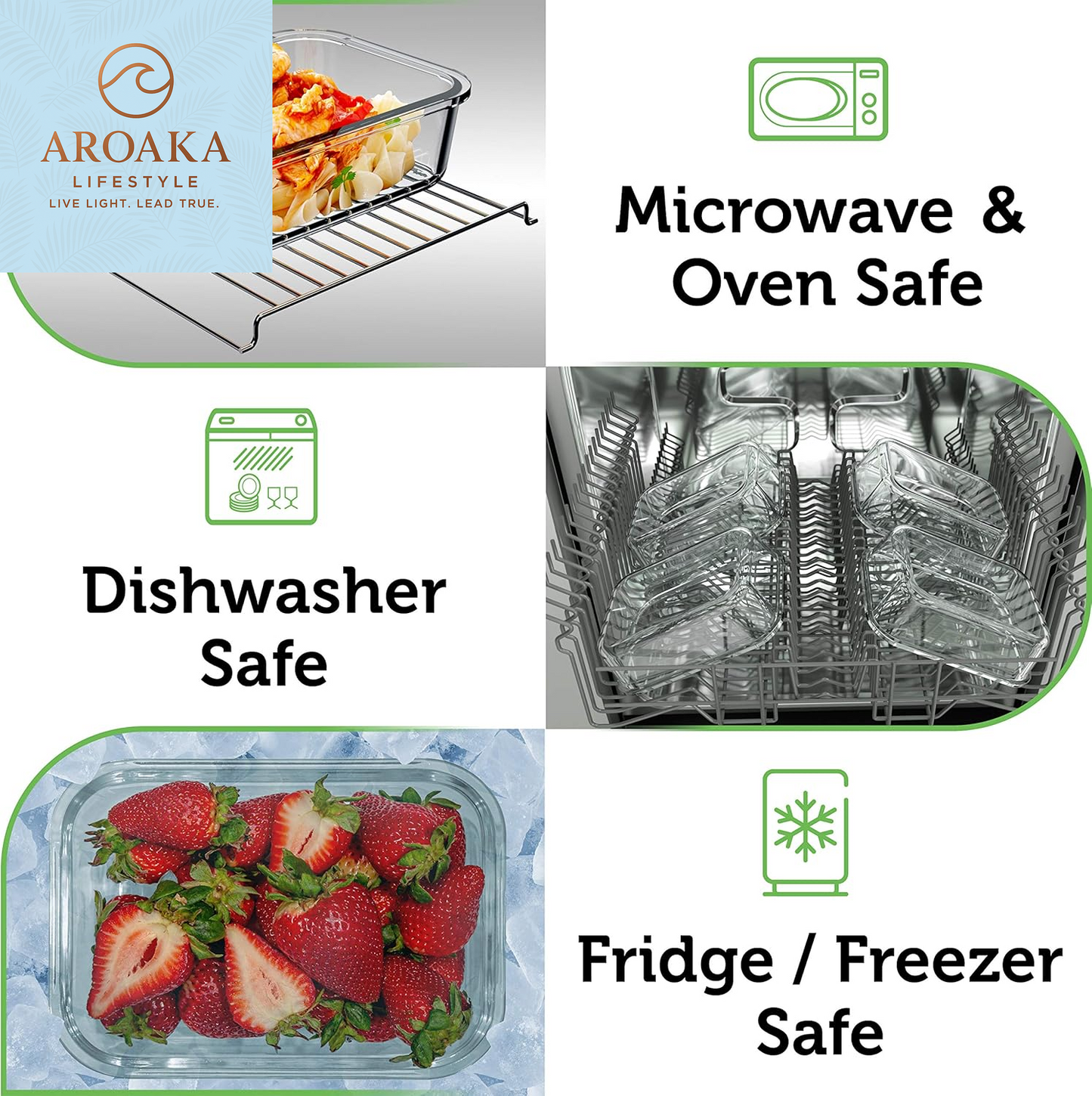 Transform Your Meal Prep with Premium Eco-Friendly 4-Pack Glass Food Storage Containers - Airtight, BPA-Free, and Multi-Functional Bamboo Lids!