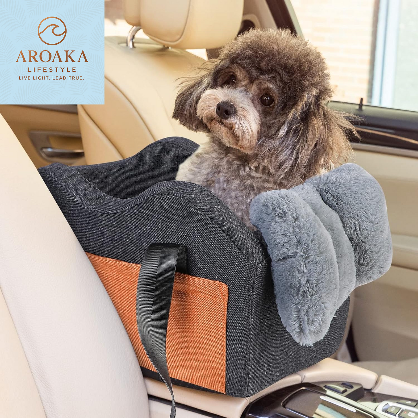 Cozy and Secure Dog Car Seat for Small Dogs - Perfect Booster Seat for Your Puppy on the Go!