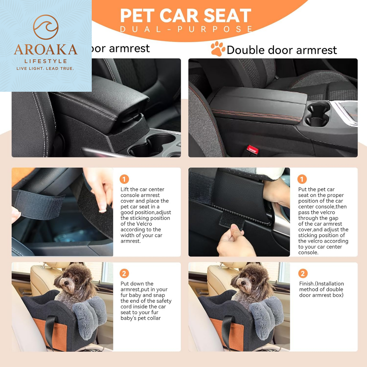 Cozy and Secure Dog Car Seat for Small Dogs - Perfect Booster Seat for Your Puppy on the Go!