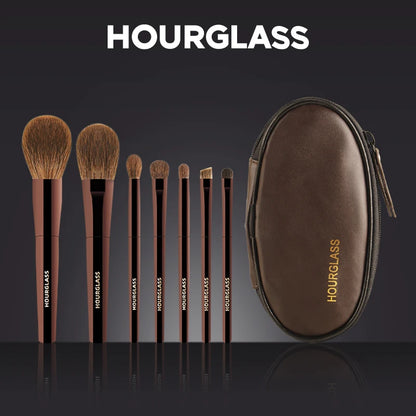 Makeup Brush Set Mini Portable 7 Pcs, High Quality Soft Animal Hair Brush Include Eyeshadow,Blush,Powder Brush