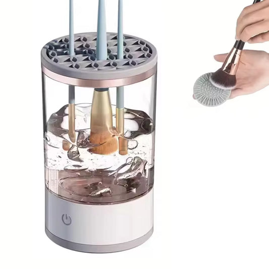USB Plug Portable Electric Makeup Brush Cleaner with Rubber Makeup Machine Electric USB Quick Cleaner Cleaning Brush Collar Brus