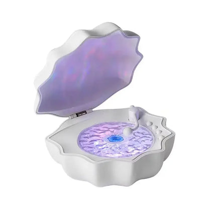 Versatile Portable Bluetooth Speaker with Retro Design, Colorful Projection Light, and White Noise Sleep Aid