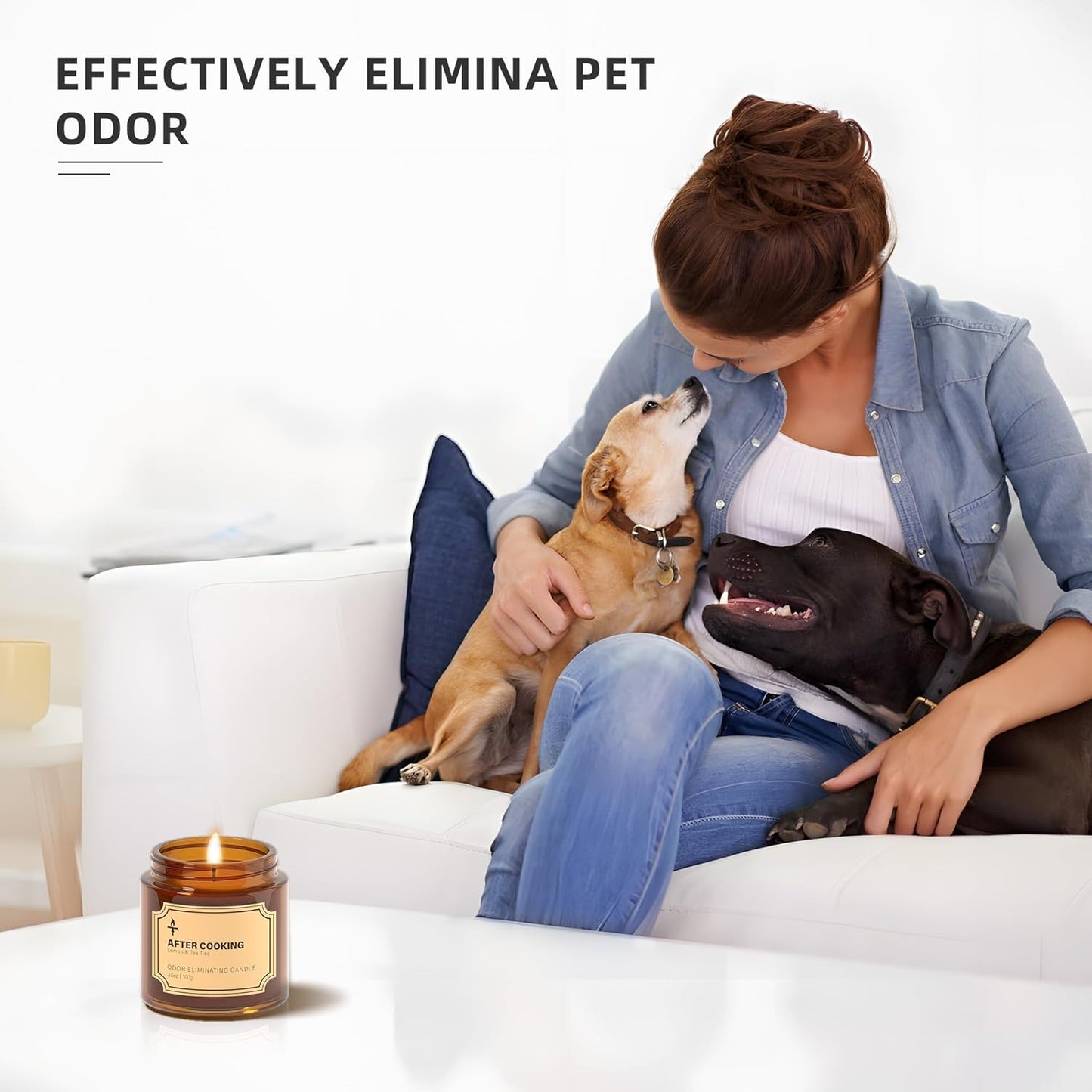 Transform Your Space with TRINIDa Scented Candle Set - 3 Pack Odor Eliminating Candles for a Fresh Home Experience!