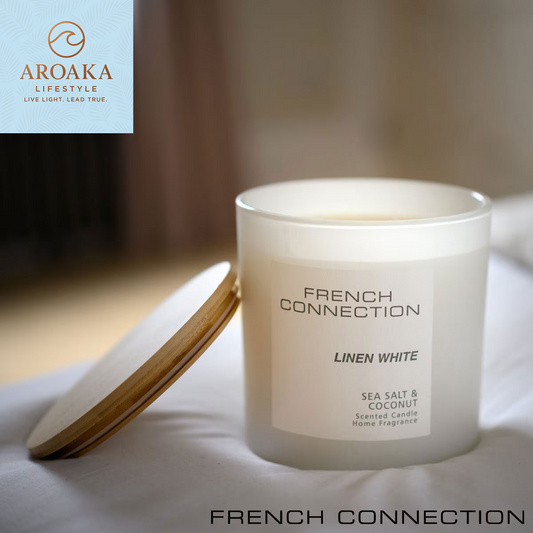 Indulge in Elegance: Pastel XL 1.5Kg Scented Candle in Linen White