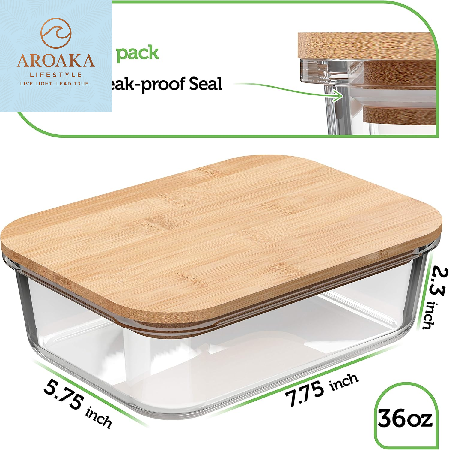 Transform Your Meal Prep with Premium Eco-Friendly 4-Pack Glass Food Storage Containers - Airtight, BPA-Free, and Multi-Functional Bamboo Lids!