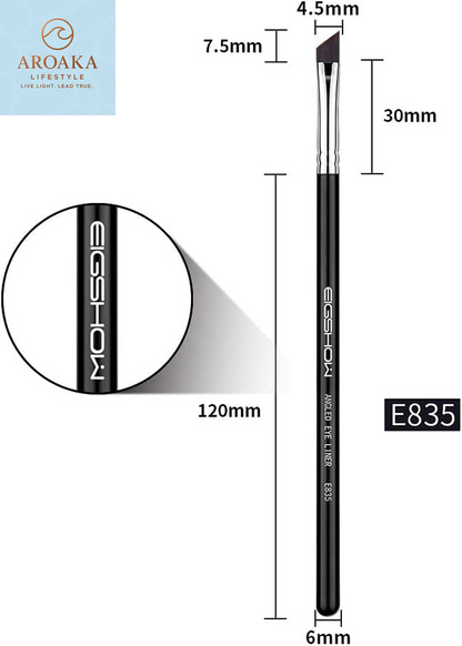 Precision Eyeliner Brush Set - 2PCS Angled Synthetic Brushes for Flawless Eye Makeup