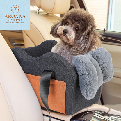 Cozy and Secure Dog Car Seat for Small Dogs - Perfect Booster Seat for Your Puppy on the Go!